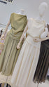 Twist Sleeveless Blouse With Long Flowing Skirts Sets